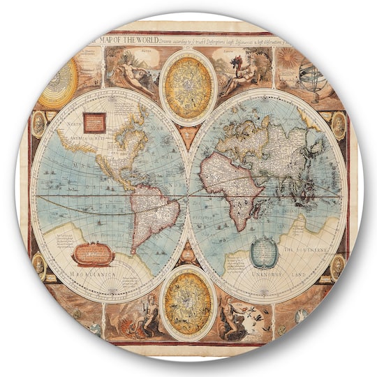 Designart - Ancient Map of The World VIII